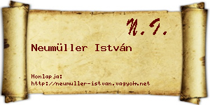 Neumüller István névjegykártya